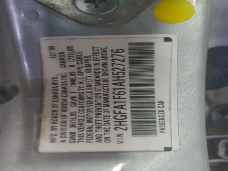 2010 HONDA CIVIC LX-S  