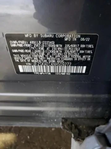 2022 SUBARU FORESTER PREMIUM  