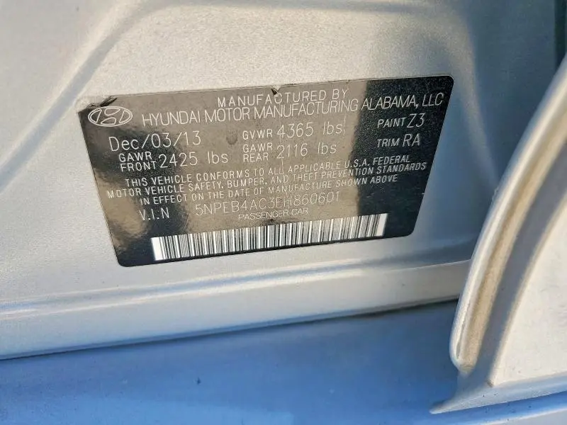 2014 HYUNDAI SONATA GLS  