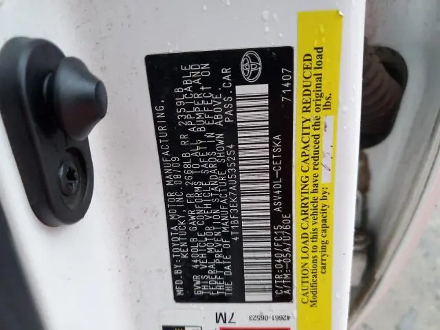 2010 TOYOTA CAMRY BASE  