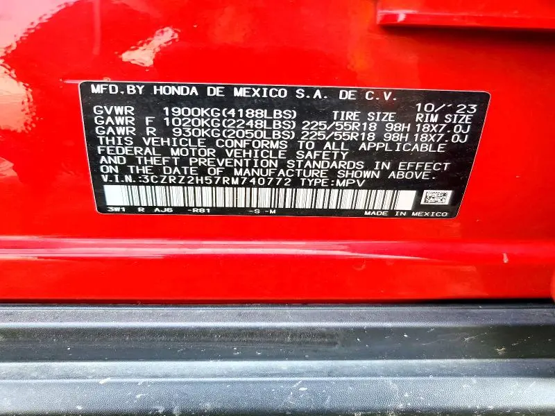 2024 HONDA HR-V SPORT  