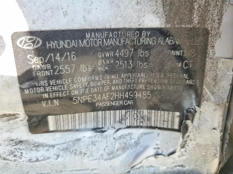 2017 HYUNDAI SONATA SPORT  
