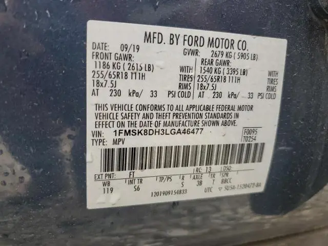 2020 FORD EXPLORER XLT  