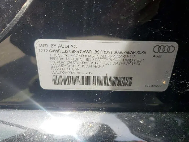 2013 AUDI S8 QUATTRO  