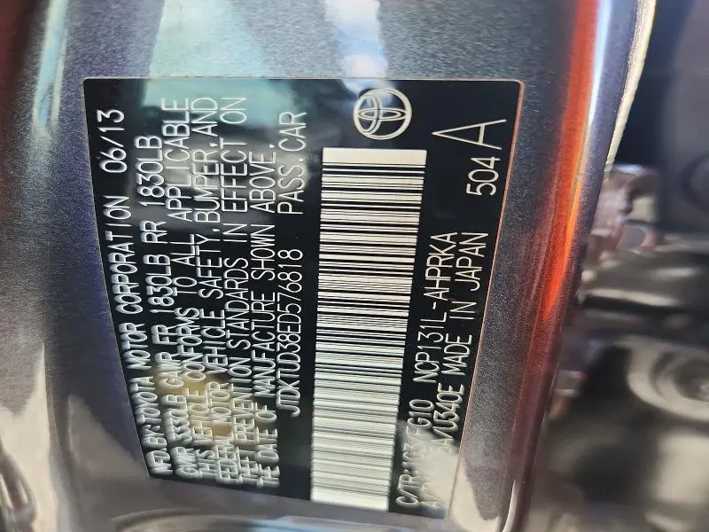 2014 TOYOTA YARIS 5-DOOR LE  