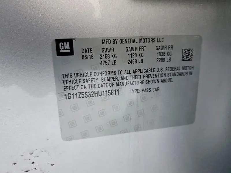 2017 CHEVROLET IMPALA LS  