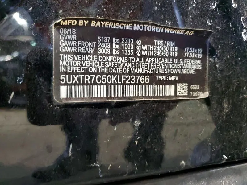 2019 BMW X3 SDRIVE30I  