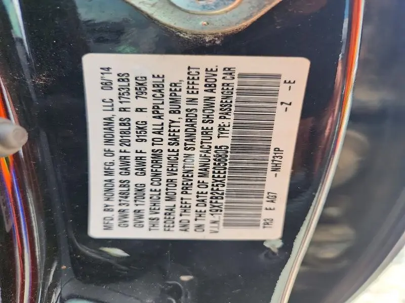 2014 HONDA CIVIC LX  