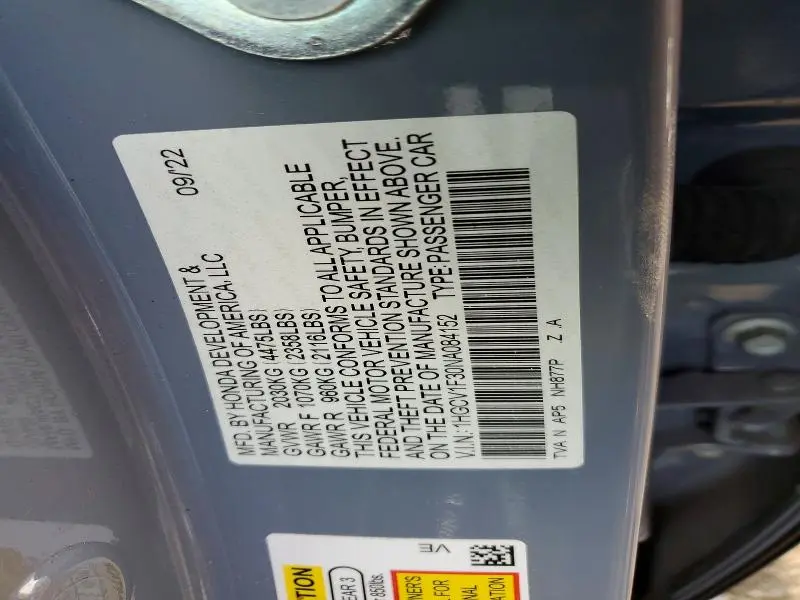 2022 HONDA ACCORD SPORT  