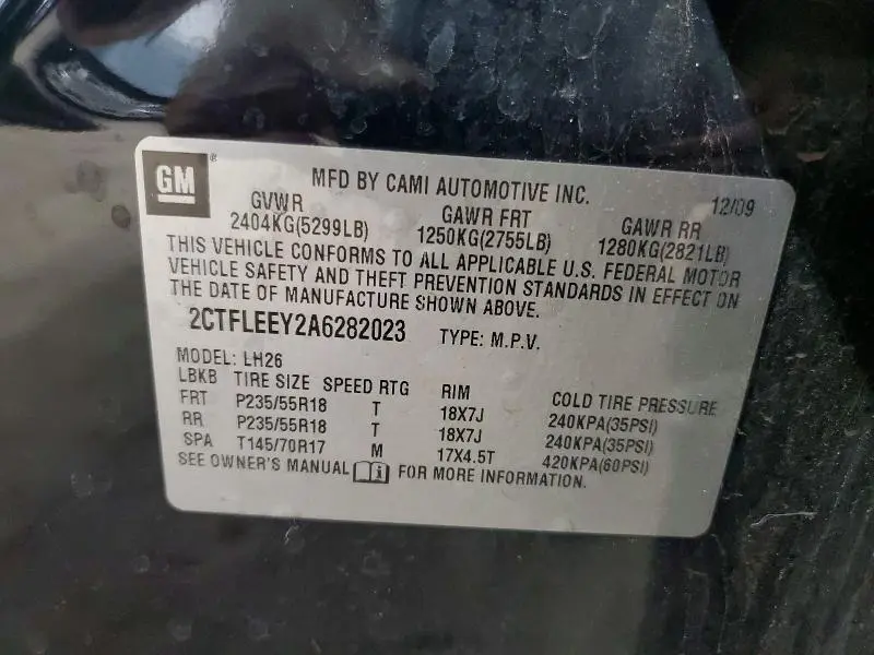 2010 GMC TERRAIN SLE  