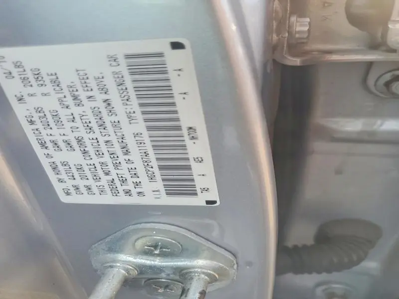 2010 HONDA ACCORD EXL  