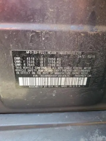 2015 SUBARU LEGACY 2.5I  