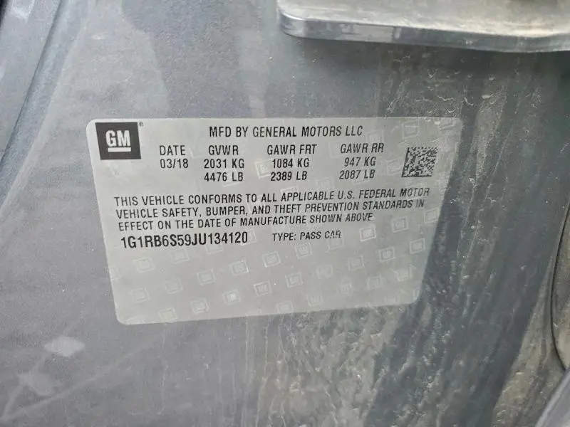 2018 CHEVROLET VOLT PREMIER  