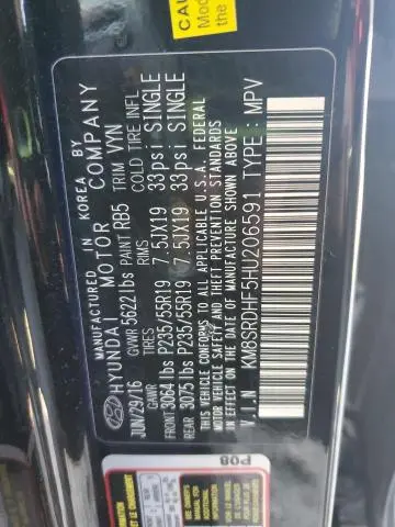 2017 HYUNDAI SANTA FE SE ULTIMATE  