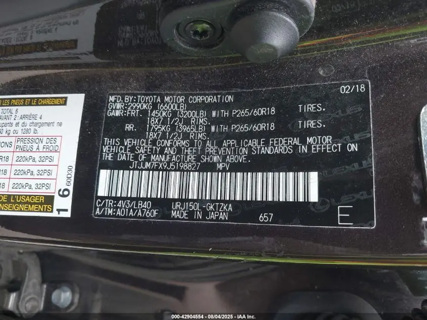 2018 LEXUS GX 460 LUXURY