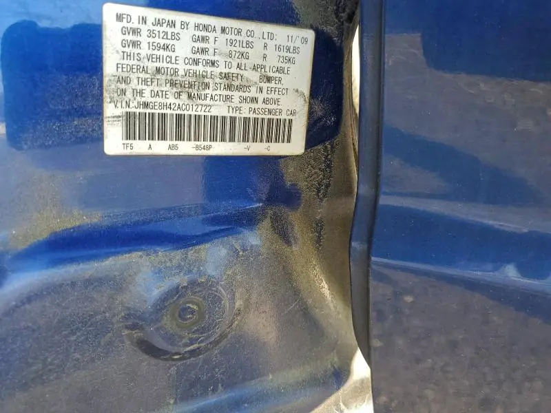 2010 HONDA FIT SPORT  