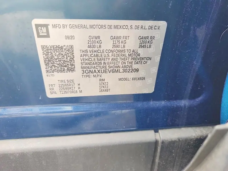 2021 CHEVROLET EQUINOX LT  