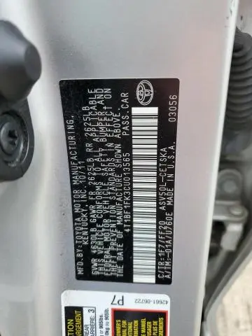 2012 TOYOTA CAMRY BASE  