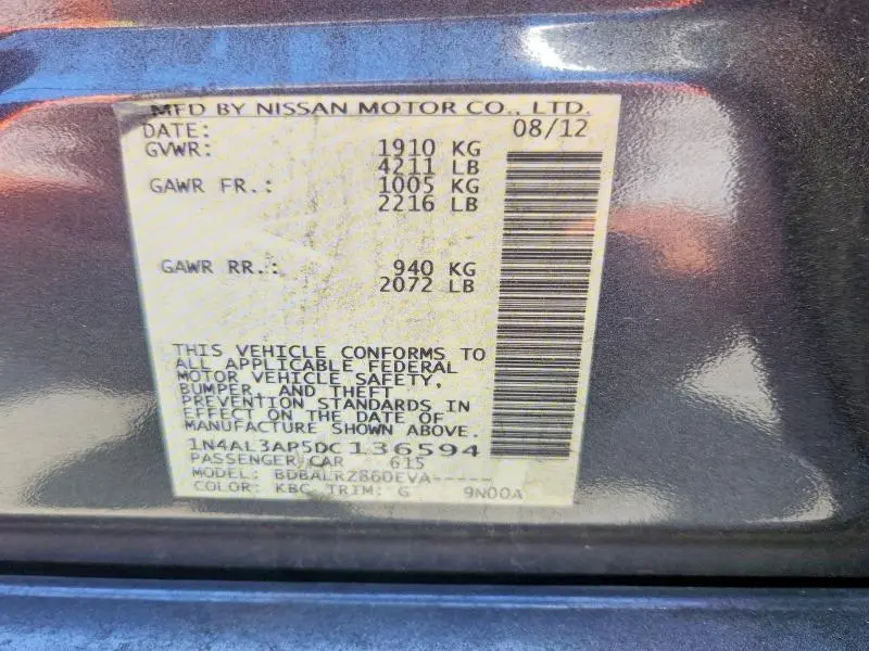 2013 NISSAN ALTIMA 2.5  