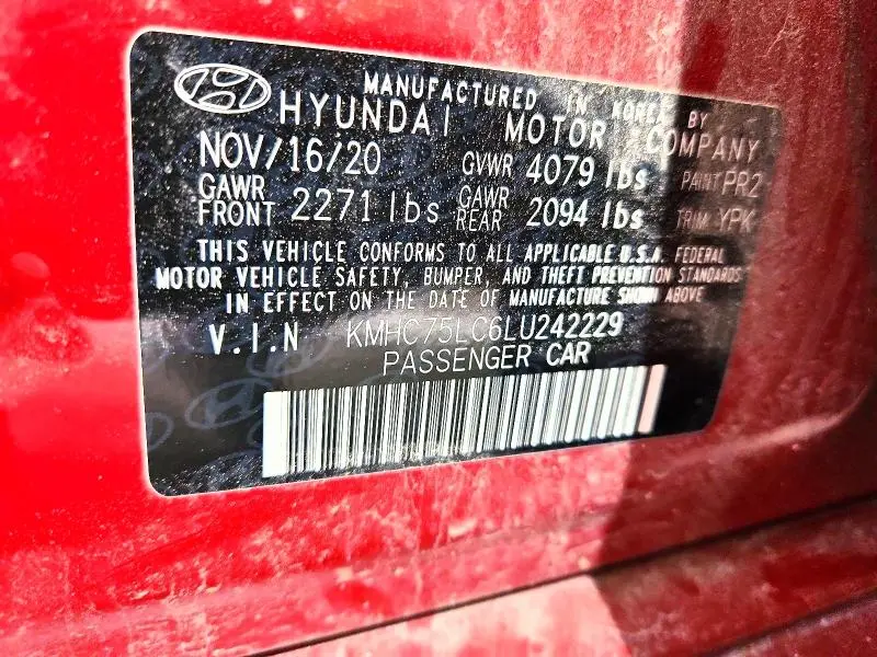 2020 HYUNDAI IONIQ SE  