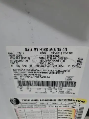 2012 FORD F150 SUPERCREW  