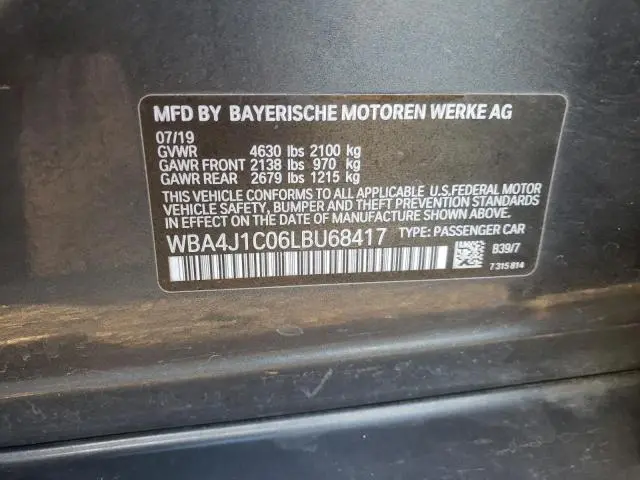 2020 BMW 430I GRAN COUPE  