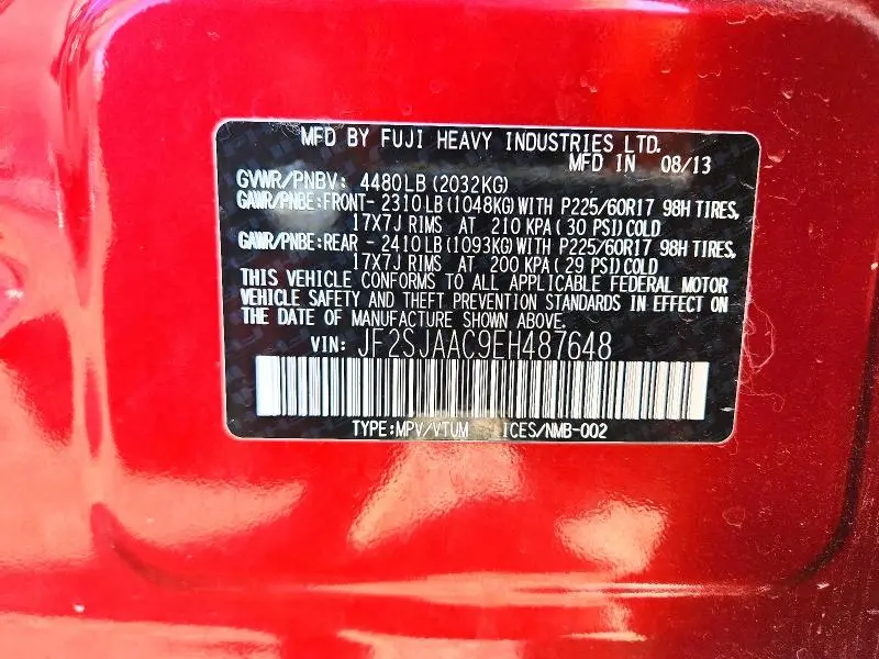 2014 SUBARU FORESTER 2.5I  