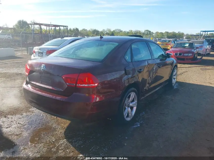 2012 VOLKSWAGEN PASSAT 2.5L S