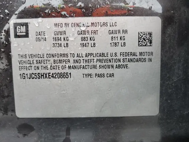 2014 CHEVROLET SONIC LT  