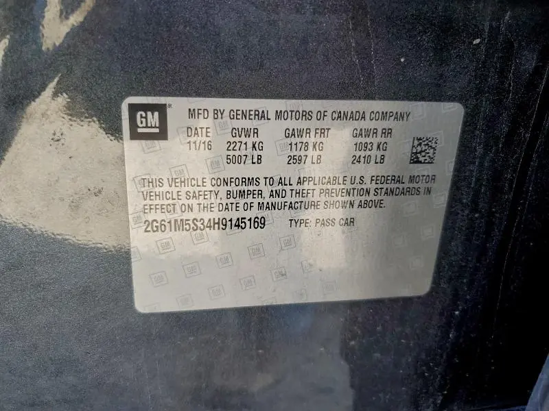 2017 CADILLAC XTS LUXURY  