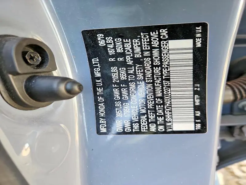 2019 HONDA CIVIC SPORT  