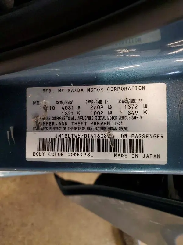 2011 MAZDA 3 S  