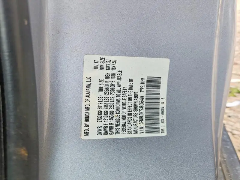 2018 HONDA ODYSSEY EXL  