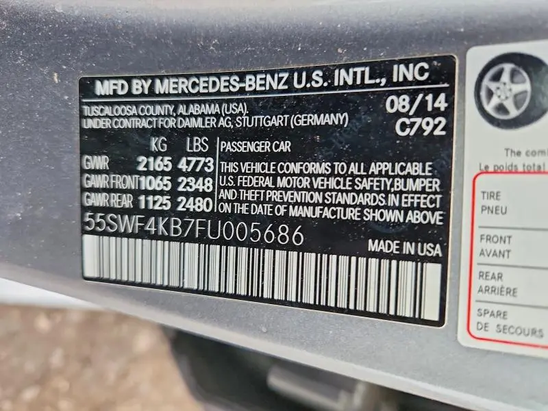 2015 MERCEDES-BENZ C 300 4MATIC  