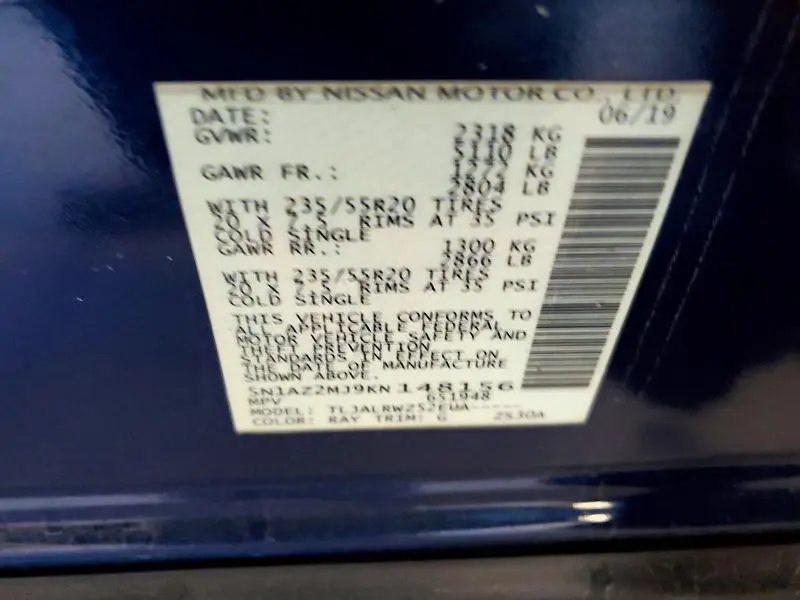 2019 NISSAN MURANO S  