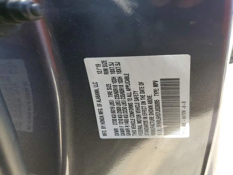 2020 HONDA ODYSSEY EX  