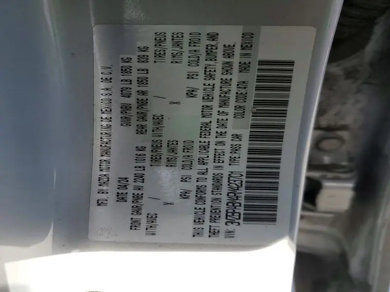 2024 MAZDA 3 SELECT SPORT  