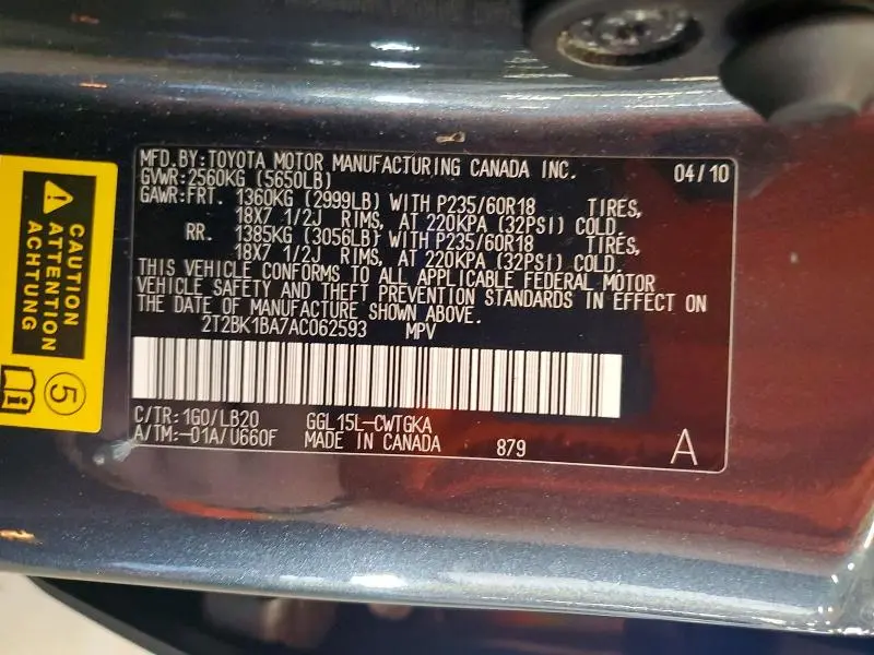 2010 LEXUS RX 350  