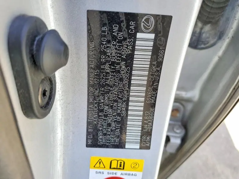 2016 LEXUS ES 350 BASE  