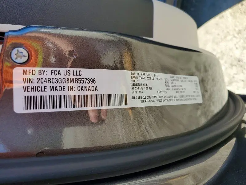 2021 CHRYSLER PACIFICA LIMITED  