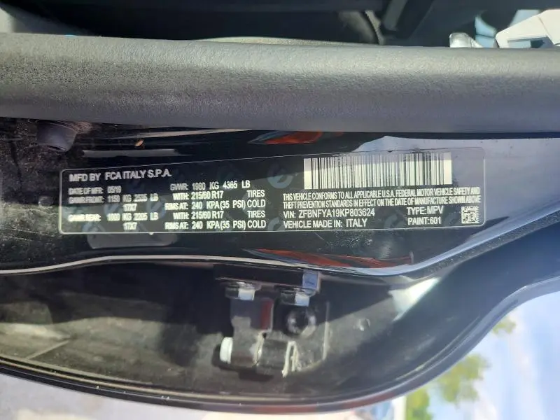 2019 FIAT 500X POP  