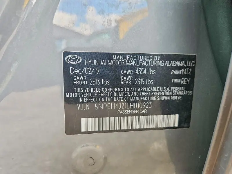 2020 HYUNDAI SONATA LIMITED  