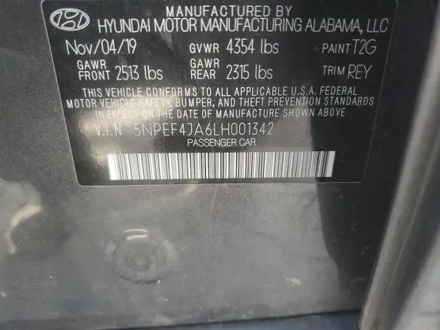 2020 HYUNDAI SONATA SEL  