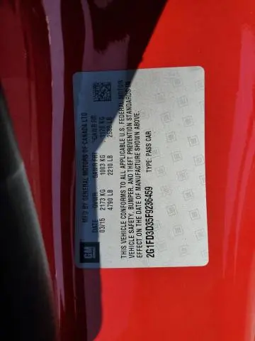 2015 CHEVROLET CAMARO LT