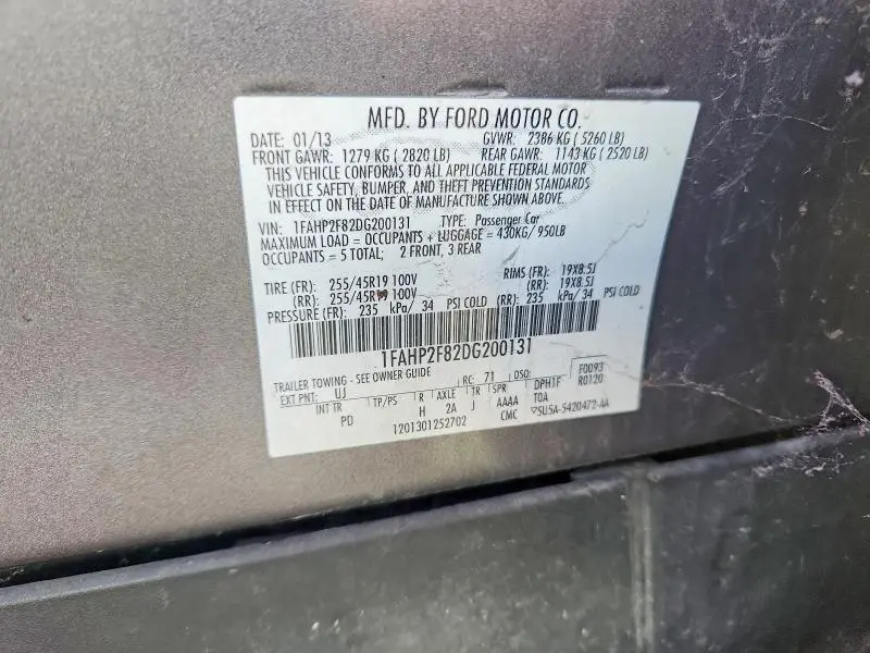 2013 FORD TAURUS LIMITED  