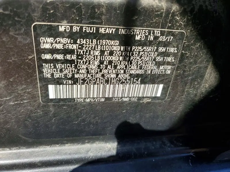 2017 SUBARU CROSSTREK PREMIUM  