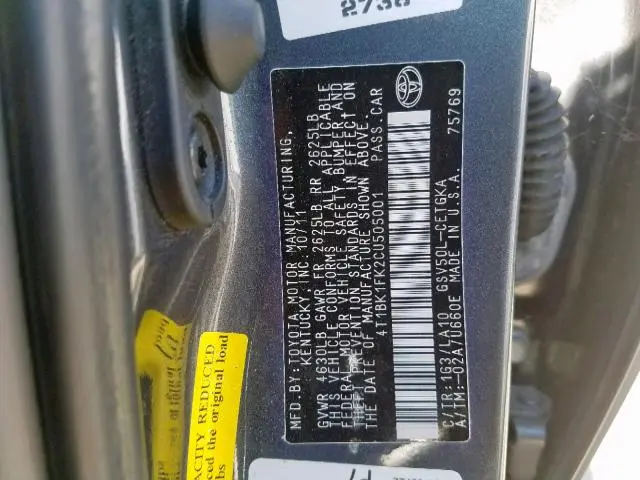 2012 TOYOTA CAMRY SE  