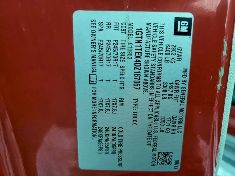 2013 GMC SIERRA C1500  