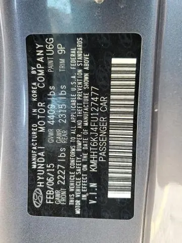 2015 HYUNDAI GENESIS COUPE 3.8L  