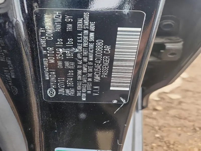 2012 HYUNDAI ACCENT SE  